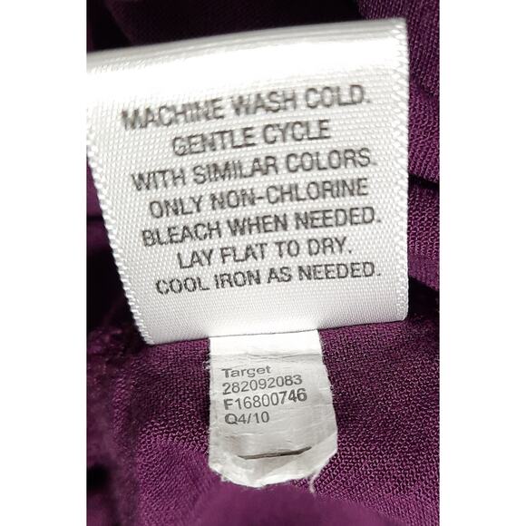 Xhilaration Plum Purple Babydoll Sundress Rayon Tiered Y2K Balletcore Sz Medium - Picture 11 of 11